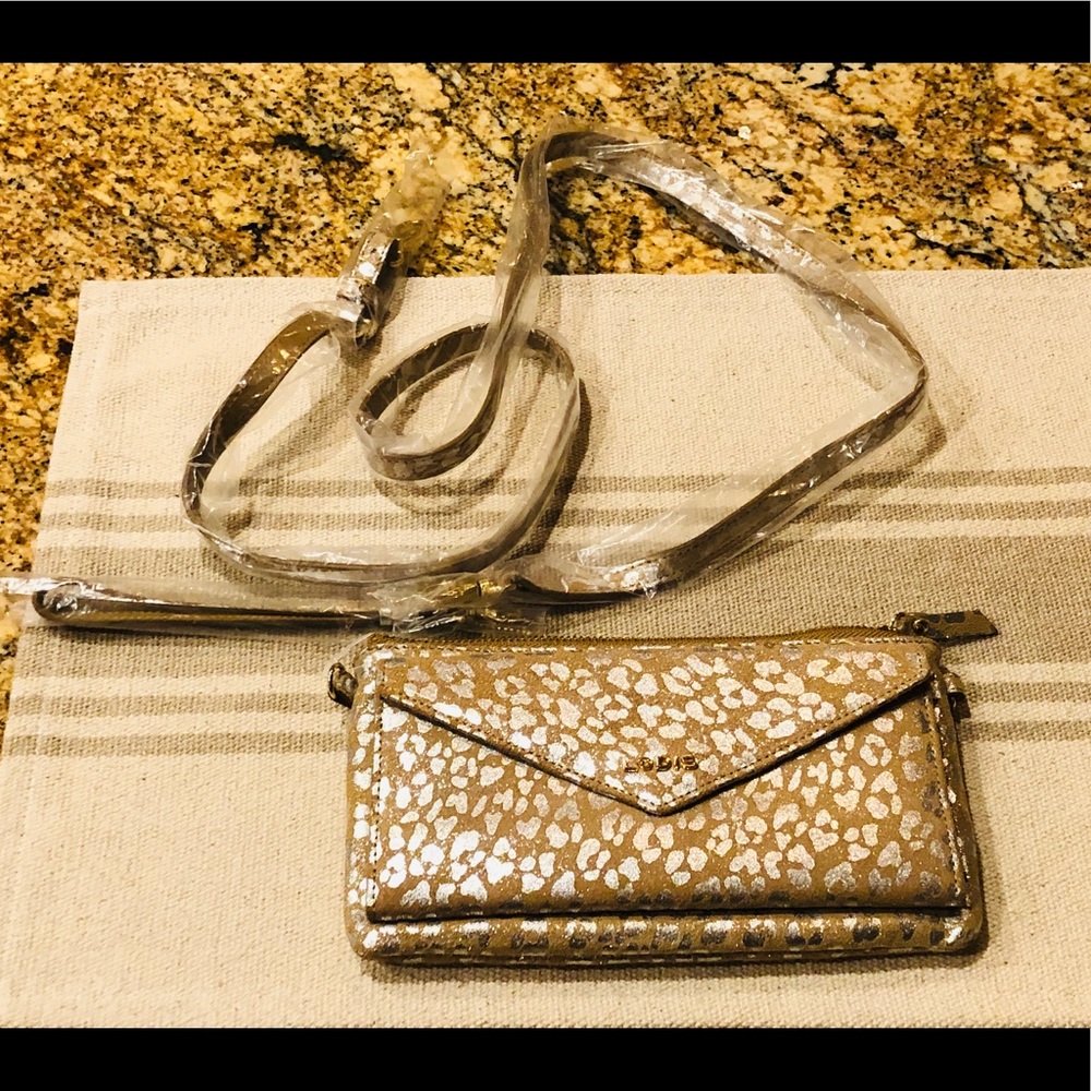 Lodis Crossbody / Wristlet Bag Silver Metallic